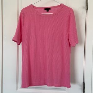 Worn once! Barbie Pink JCrew ribbed top.